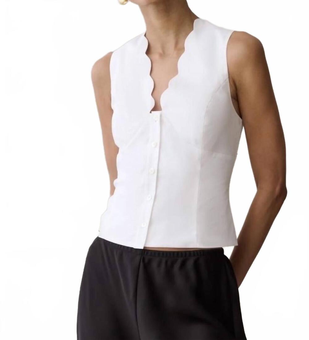 NEW FEW MODA mayci cotton top in white